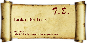 Tuska Dominik névjegykártya